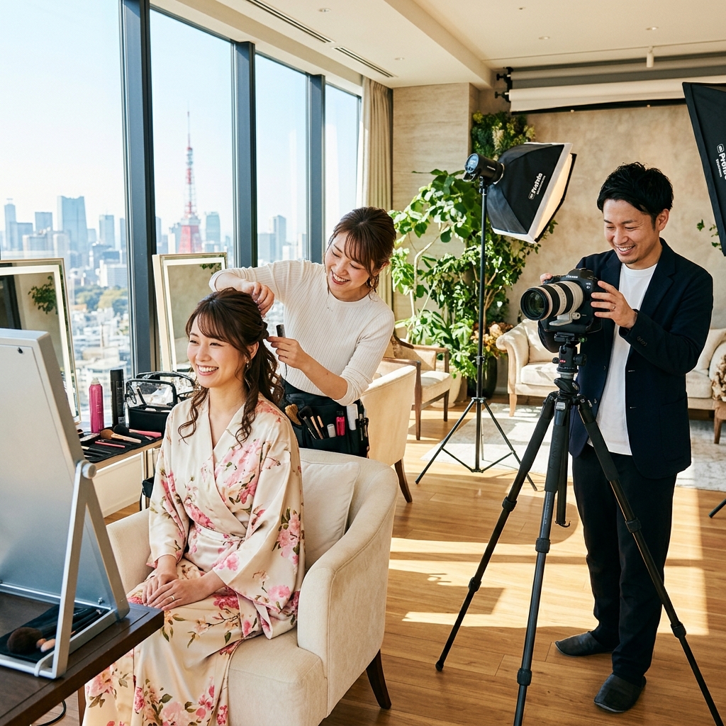 プロフィール作成や写真撮影のサポートイメージ